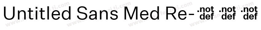 Untitled Sans Med Re字体转换